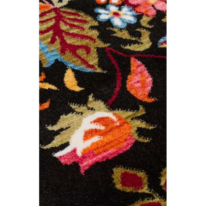 PIETRA HALI 0214 Sıcak Renk Tonlu Etnik Desenli Yumuşak Dokulu Makine Halısı