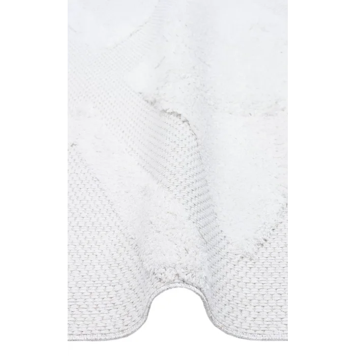 Dublin DBL 01 Cream Yıkanabilir Örgü Dokulu Naturel Pamuk Halı