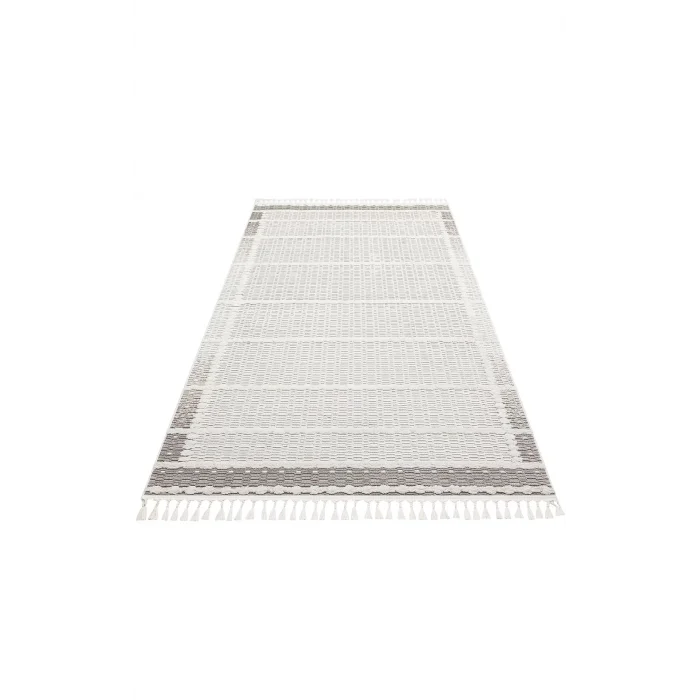 Cozy CZY 09 Cream Grey LW Hav Toz Vermez Modern Örgü Dokuma Makine Halısı