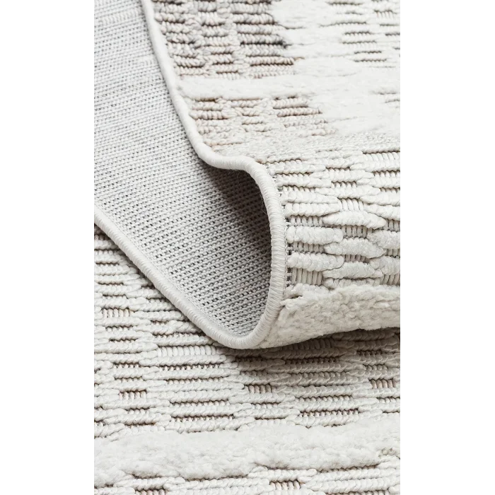 Cozy CZY 09 Cream Grey LW Hav Toz Vermez Modern Örgü Dokuma Makine Halısı