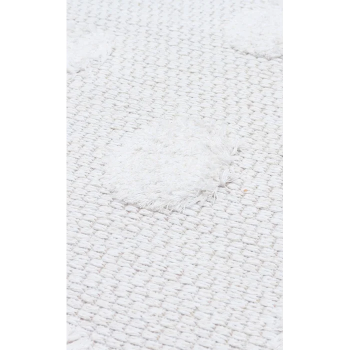 Dublin DBL 03 Cream Yıkanabilir Örgü Dokulu Naturel Pamuk Halı