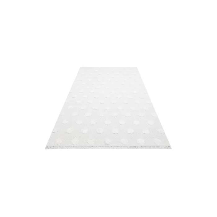 Dublin DBL 03 Cream Yıkanabilir Örgü Dokulu Naturel Pamuk Halı