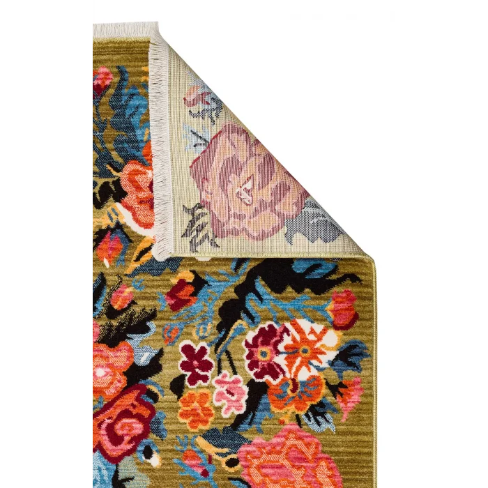 PIETRA HALI 0230 Sıcak Renk Tonlu Etnik Desenli Yumuşak Dokulu Makine Halısı