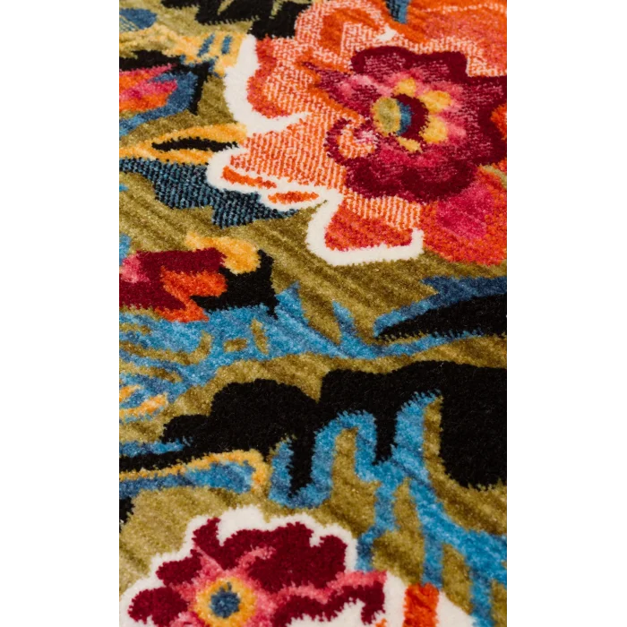 PIETRA HALI 0230 Sıcak Renk Tonlu Etnik Desenli Yumuşak Dokulu Makine Halısı