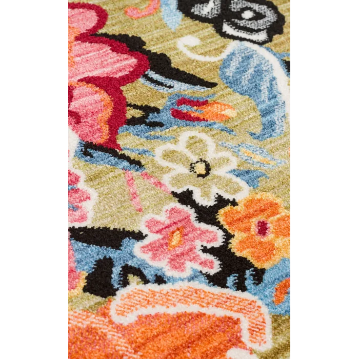PIETRA HALI 0230 Sıcak Renk Tonlu Etnik Desenli Yumuşak Dokulu Makine Halısı