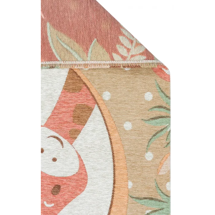 JUNGLE HALI 0008 Kaymaz Tabanlı Dokuma Renkli Çocuk Halısı