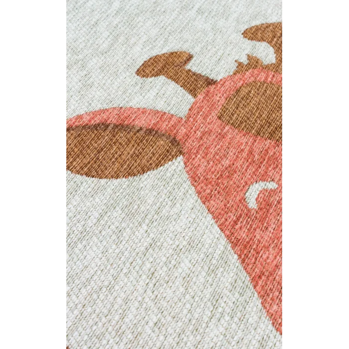JUNGLE HALI 0008 Kaymaz Tabanlı Dokuma Renkli Çocuk Halısı