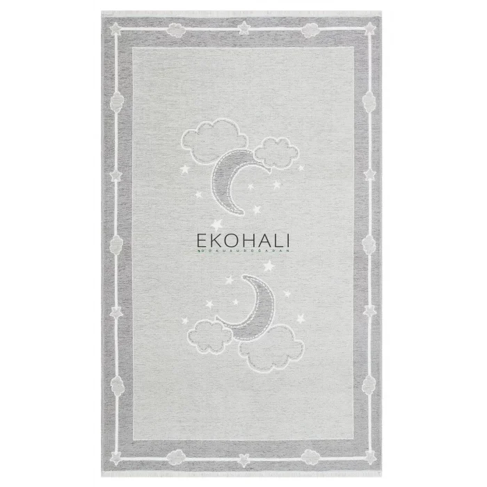 NOA BABY HALI 0001 Yıkanabilir Çift Taraflı Yumuşak Dokulu İnce Çocuk-Bebek Odası Halısı