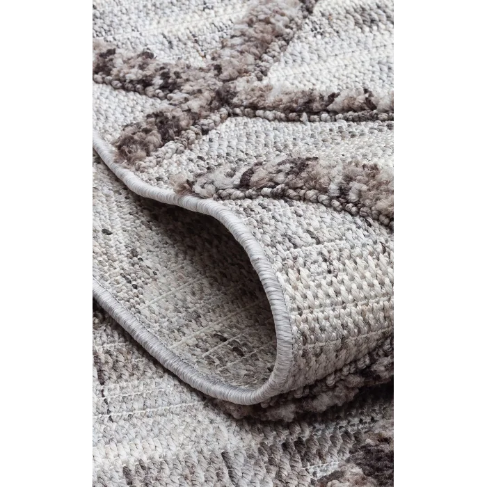 MALIBU HALI 0046 Hav Toz Vermez Yumuşak Dokulu Etnik Örgü Desenlere Sahip Modern İskandinav Halı