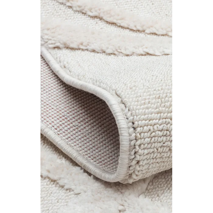 Terazzo 03 Whıte Hav Toz Vermez Yumuşak Dokulu Etnik Örgü Desenlere Sahip Modern İskindinav Halı