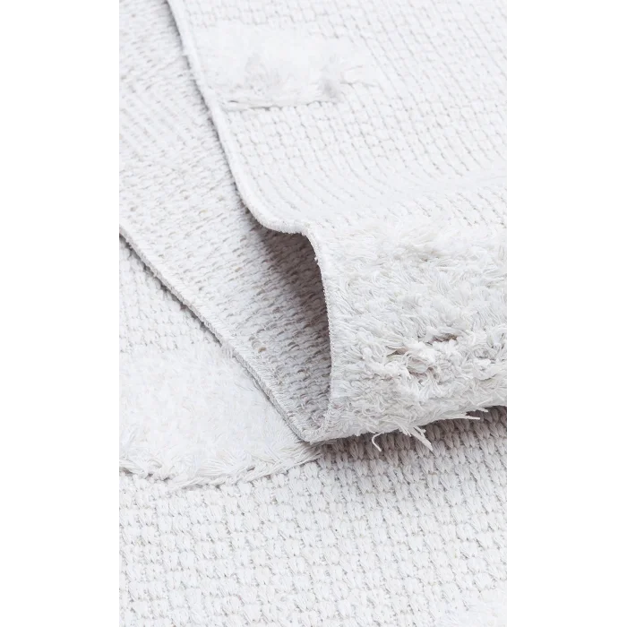 Dublin DBL 03 Cream Yıkanabilir Örgü Dokulu Naturel Pamuk Halı