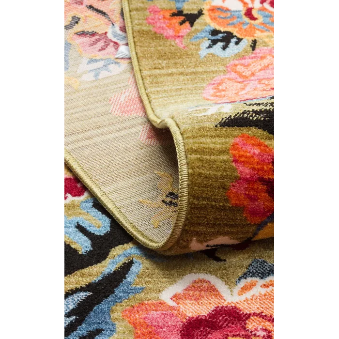 PIETRA HALI 0230 Sıcak Renk Tonlu Etnik Desenli Yumuşak Dokulu Makine Halısı