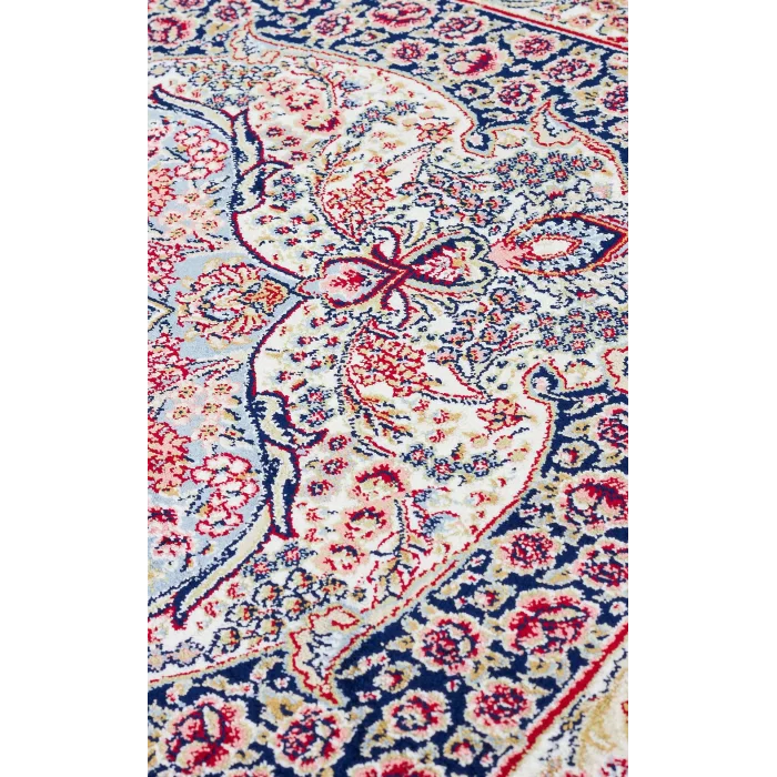 Isfahan 02 Cream  Klasik Desenli Yüksek Kalite Sık Dokuma Makine Halısı