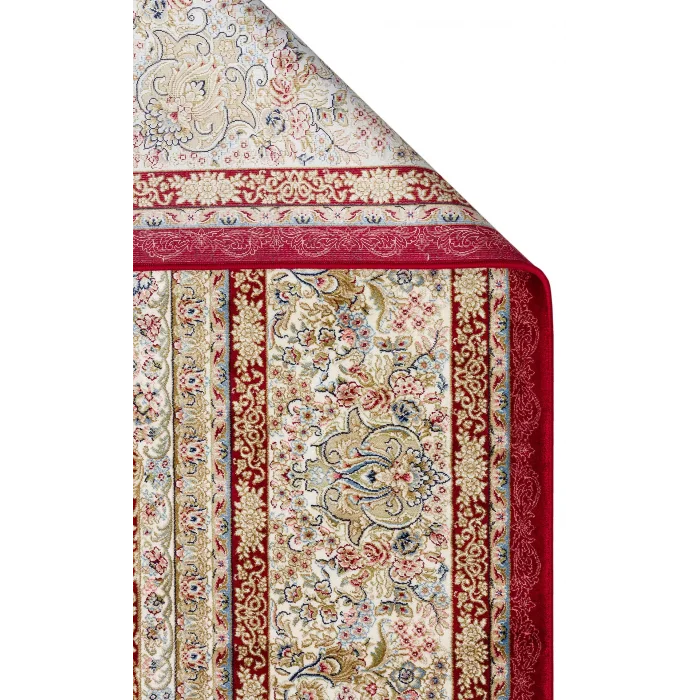 Isfahan 05 Red Klasik Desenli Yüksek Kalite Sık Dokuma Makine Halısı