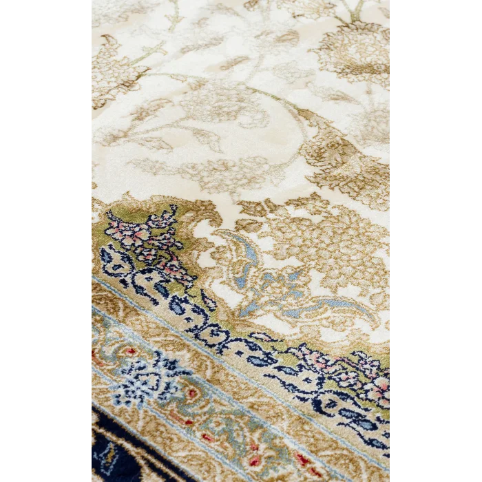 Isfahan 04 Cream Klasik Desenli Yüksek Kalite Sık Dokuma Makine Halısı