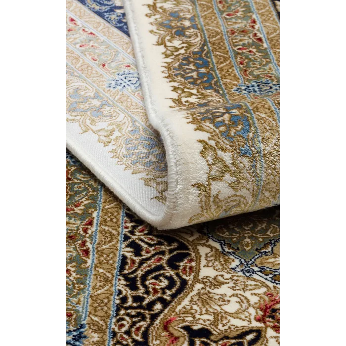 Isfahan 04 Cream Klasik Desenli Yüksek Kalite Sık Dokuma Makine Halısı