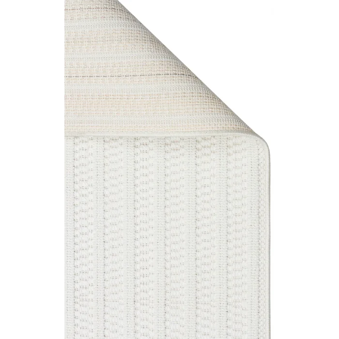 Motto Mot 07 White Yumuşak Tuşeli Örgü Dokuma Modern Makine Halısı