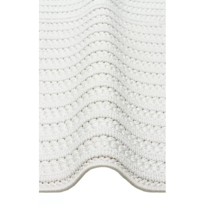 Motto Mot 07 White Yumuşak Tuşeli Örgü Dokuma Modern Makine Halısı