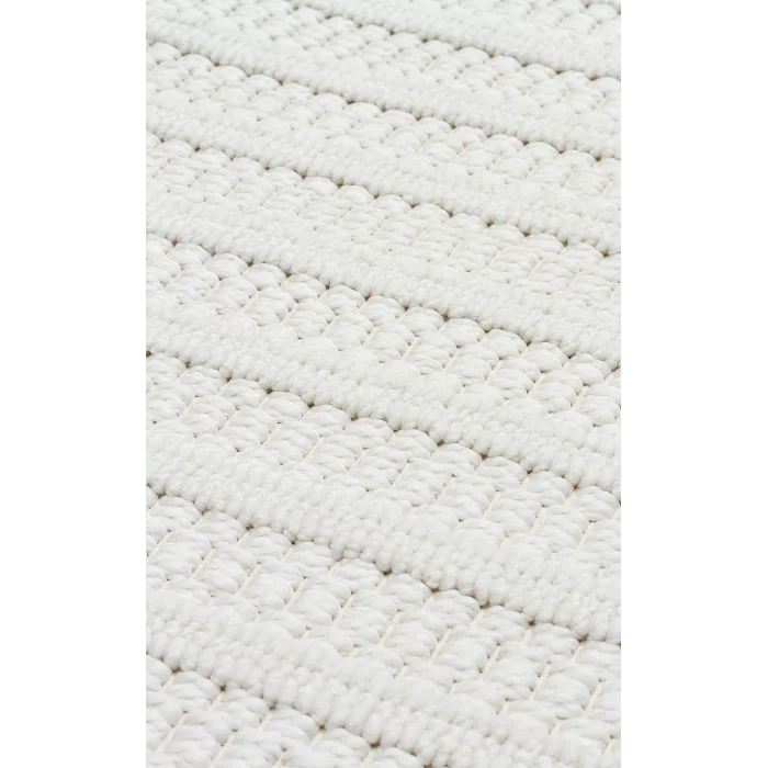 Motto Mot 07 White Yumuşak Tuşeli Örgü Dokuma Modern Makine Halısı