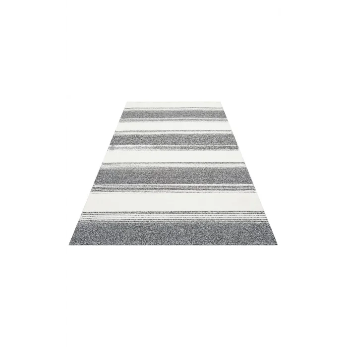 Nevada NVD 02 White Black Moroccon Tuşeli Hav Toz Vermez Kaymaz Tabanlı İnce Dokuma Modern Halı