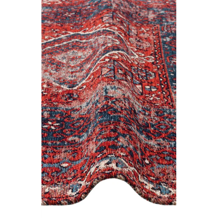 Anadolu 02 Multy Antik Desenli Yıkanabilir Kaymaz Tabanlı Etnik Kilim