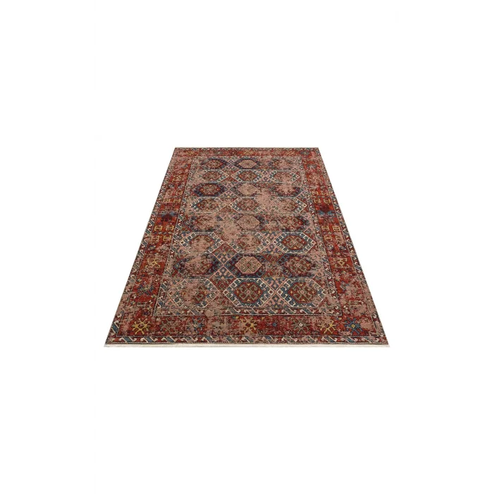 Anadolu 03 Multy Antik Desenli Yıkanabilir Kaymaz Tabanlı Etnik Kilim