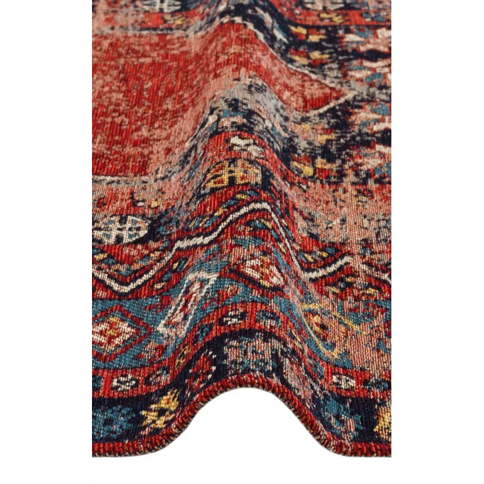 Anadolu 04 Multy Antik Desenli Yıkanabilir Kaymaz Tabanlı Etnik Kilim