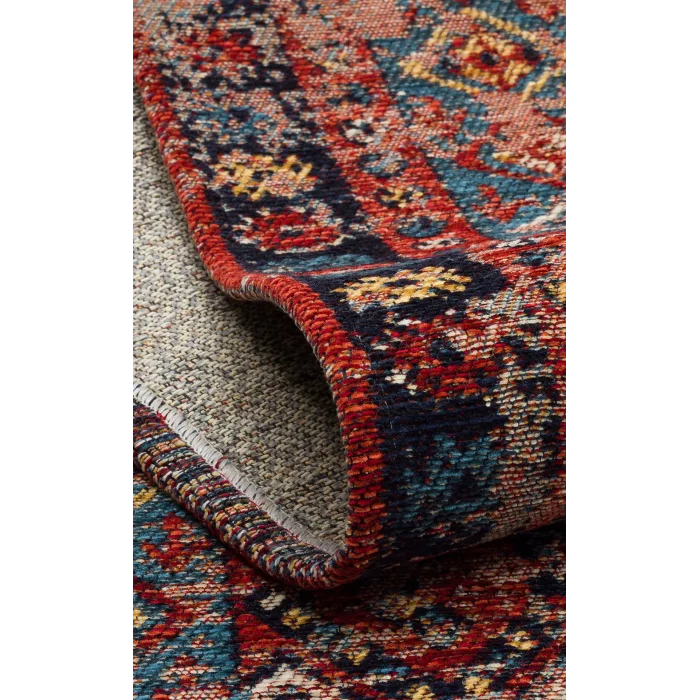 Anadolu 04 Multy Antik Desenli Yıkanabilir Kaymaz Tabanlı Etnik Kilim