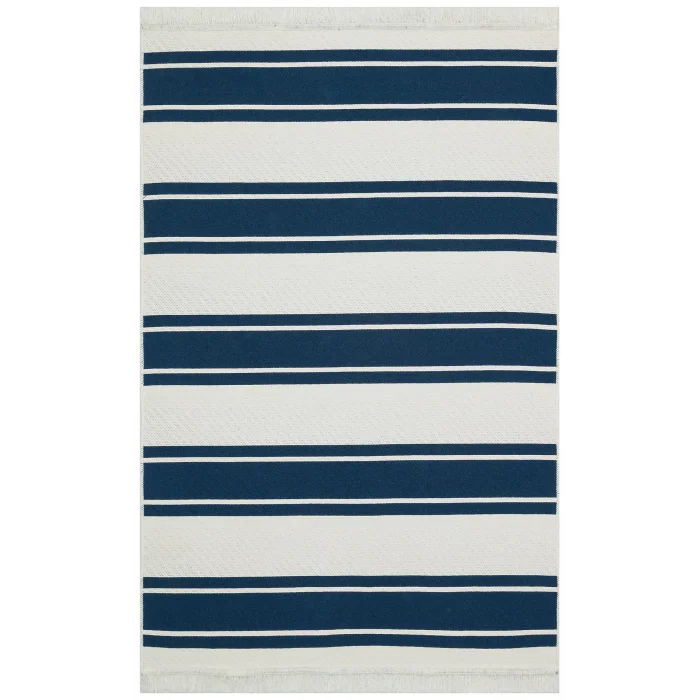 Arya Ar 12 Marine %100 Geri Dönüşümlü Pamuktan Çift Taraflı Yıkanabilir Modern Dekoratif Kilim