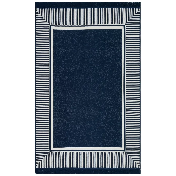 Arya Ar 13 Marine %100 Geri Dönüşümlü Pamuktan Çift Taraflı Yıkanabilir Modern Dekoratif Kilim