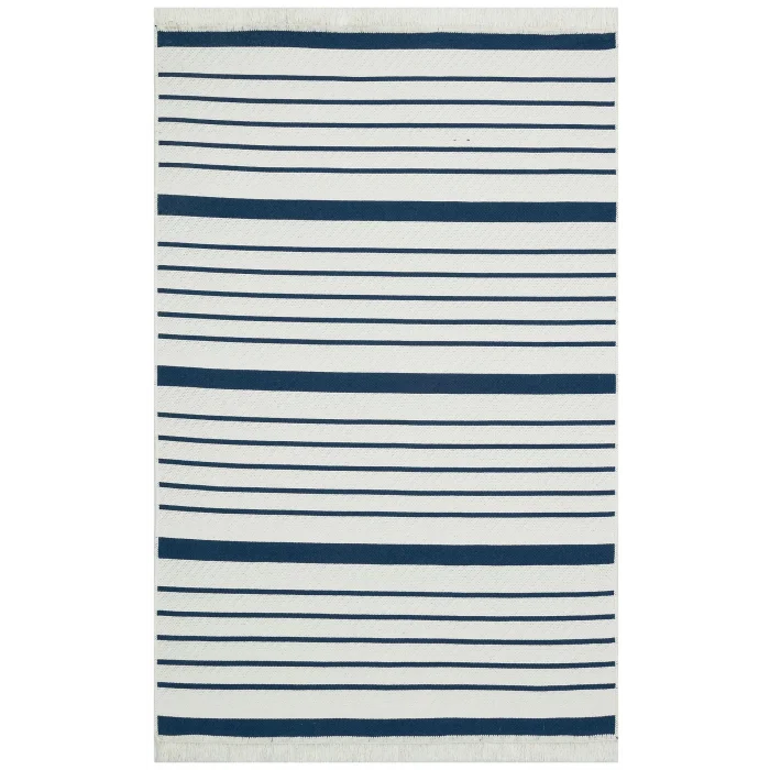 Arya Ar 14 Marine %100 Geri Dönüşümlü Pamuktan Çift Taraflı Yıkanabilir Modern Dekoratif Kilim