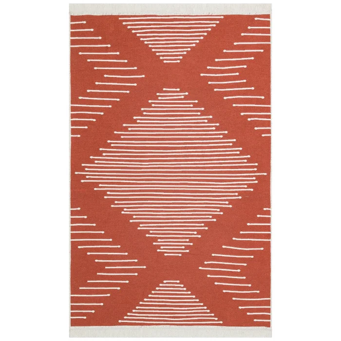 Arya Ar 15 Terra %100 Geri Dönüşümlü Pamuktan Çift Taraflı Yıkanabilir Modern Dekoratif Kilim