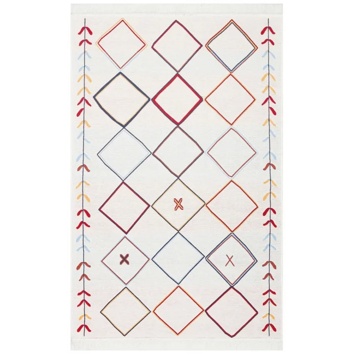 Arya Ar 21 Multy %100 Geri Dönüşümlü Pamuktan Çift Taraflı Yıkanabilir Modern Dekoratif Kilim