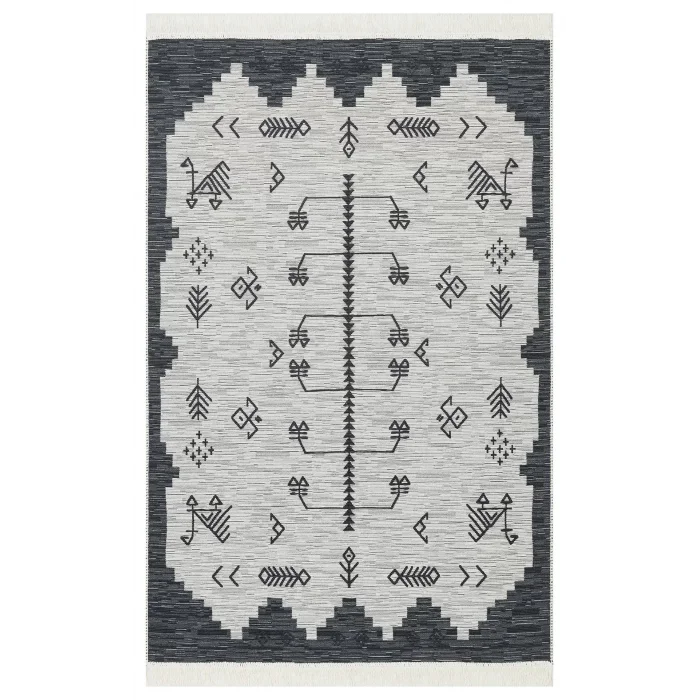 TRIBAL HALI 0154 Vintage Desenli Modern İnce Dokuma Halı