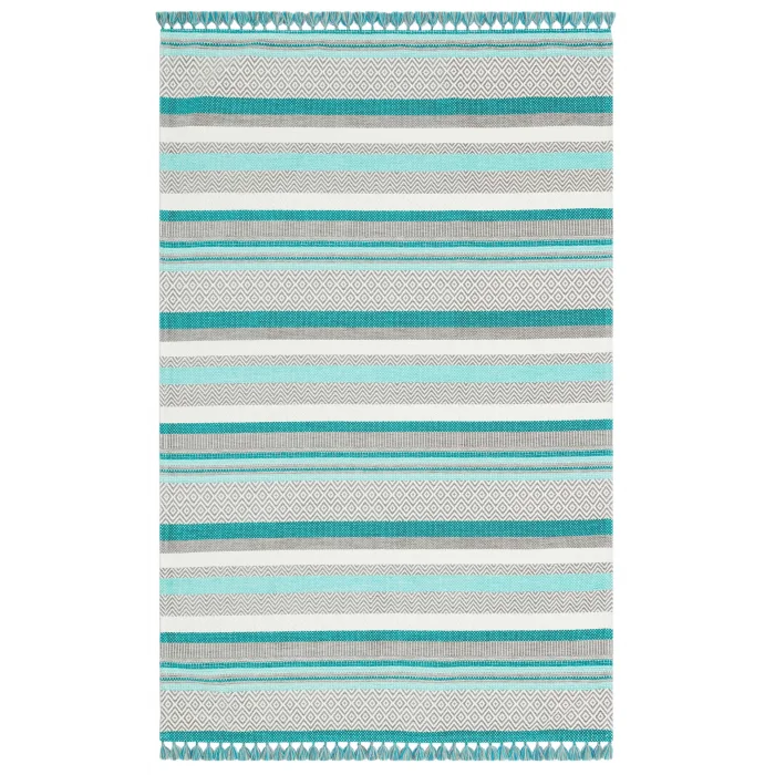 Aztec Az 01 Aqua Antibakteriyel Hav Toz Vermez Yıkanabilir Kaymaz Modern İnce Dokuma Kilim