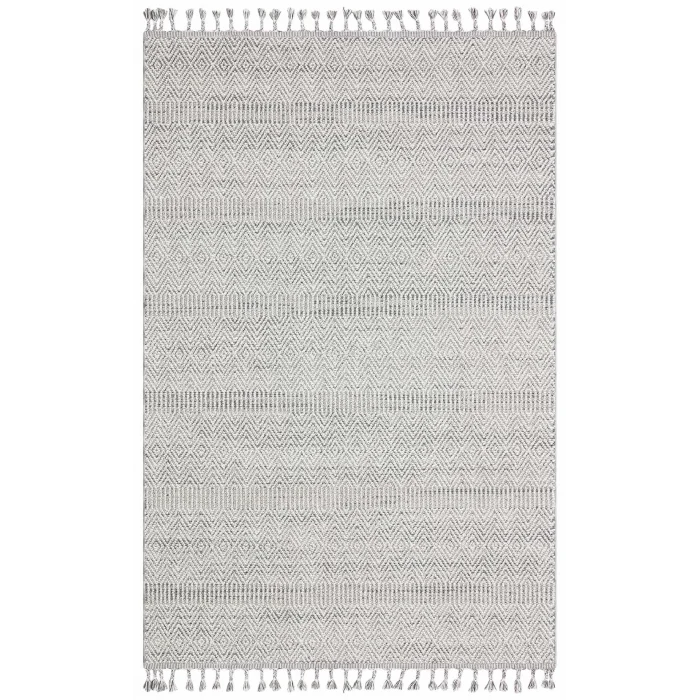 Soho Sh 01 Grey Hav Vermeyen Özel Ipler Ile Üretilen Etnik Örgü Desenlere Sahip Makine Halısı
