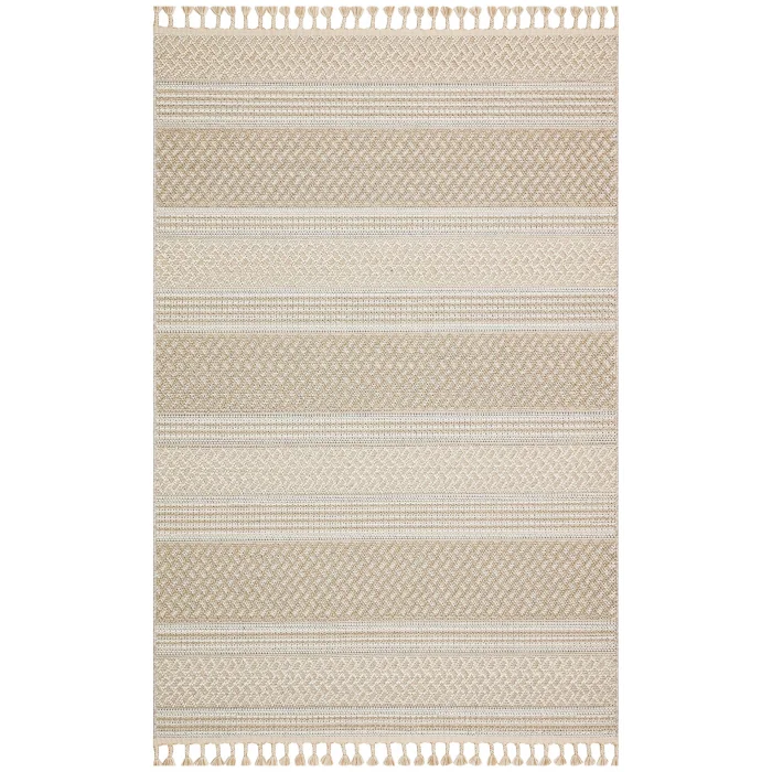 Soho Sh 05 Beige Hav Vermeyen Özel Ipler Ile Üretilen Etnik Örgü Desenlere Sahip Makine Halısı