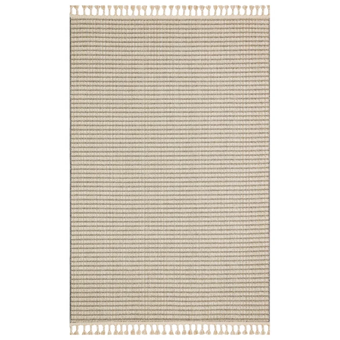 Soho Sh 17 Beige Ivory Hav Vermeyen Özel Ipler Ile Üretilen Etnik Örgü Desenlere Sahip Makine Halısı