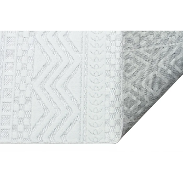 Fors 601 Beyaz Makinede Yıkanabilen Kaymaz Tabanlı İnce Makine Halısı