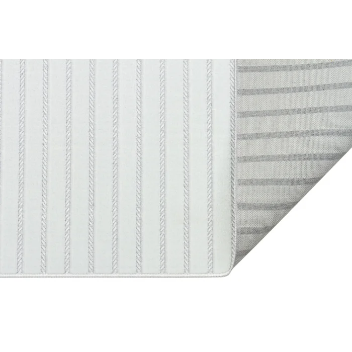 Fors 607 Beyaz Makinede Yıkanabilen Kaymaz Tabanlı İnce Makine Halısı