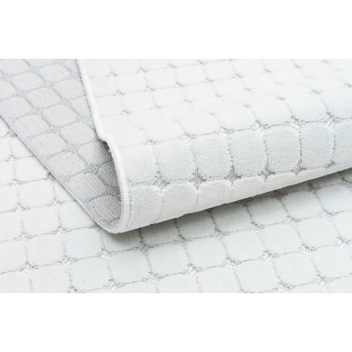 Fors 605 Beyaz Makinede Yıkanabilen Kaymaz Tabanlı İnce Makine Halısı