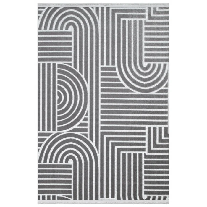 Fors 604 Antrasit Makinede Yıkanabilen Kaymaz Tabanlı İnce Makine Halısı