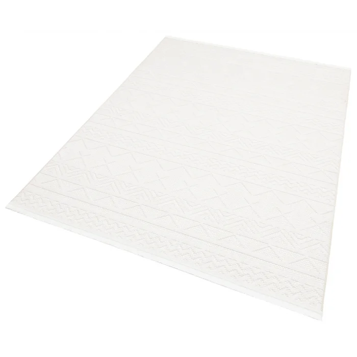 İnci 501 Krem Makinede Yıkanabilen Kaymaz Tabanlı İskandinav Desenli Makine Halısı