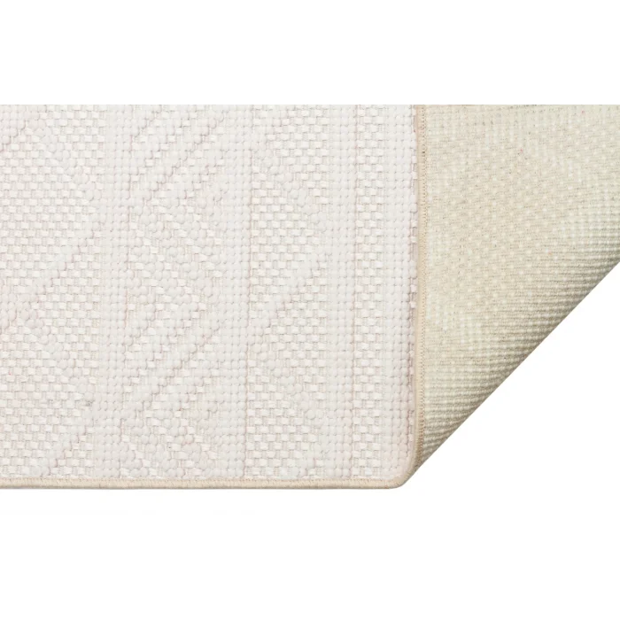 İnci 501 Krem Makinede Yıkanabilen Kaymaz Tabanlı İskandinav Desenli Makine Halısı