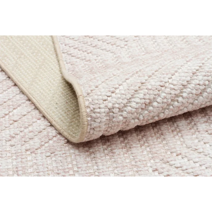 İnci 503 Bej Makinede Yıkanabilen Kaymaz Tabanlı İskandinav Desenli Makine Halısı