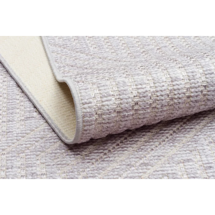 İnci 504 Gri Makinede Yıkanabilen Kaymaz Tabanlı İskandinav Desenli Makine Halısı