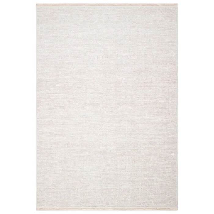 İnci 505 Bej Makinede Yıkanabilen Kaymaz Tabanlı İskandinav Desenli Makine Halısı