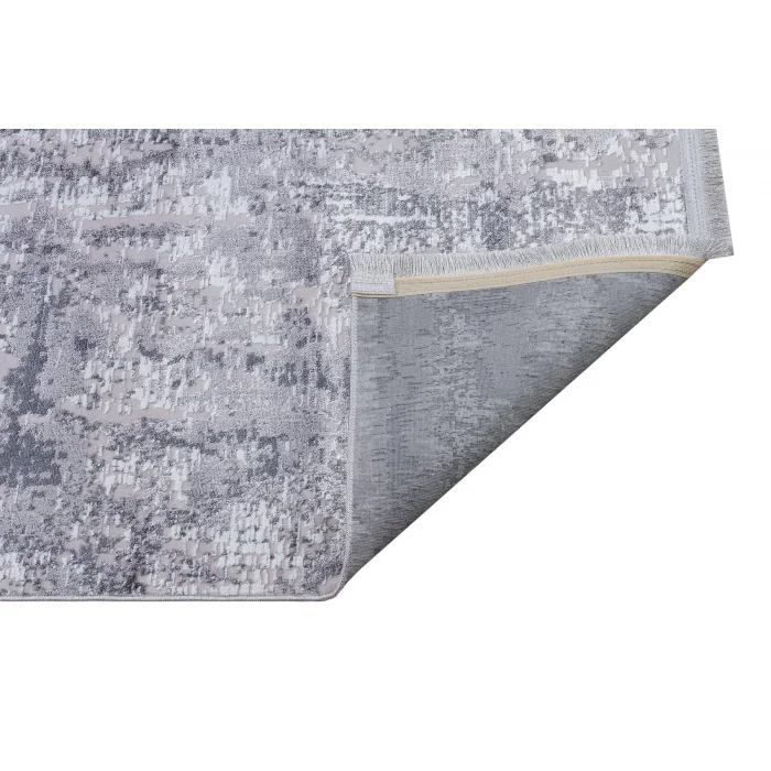 Allegro 1023 Gri Dekoratif Modern Kaymaz Tabanlı Makine Halısı ✄