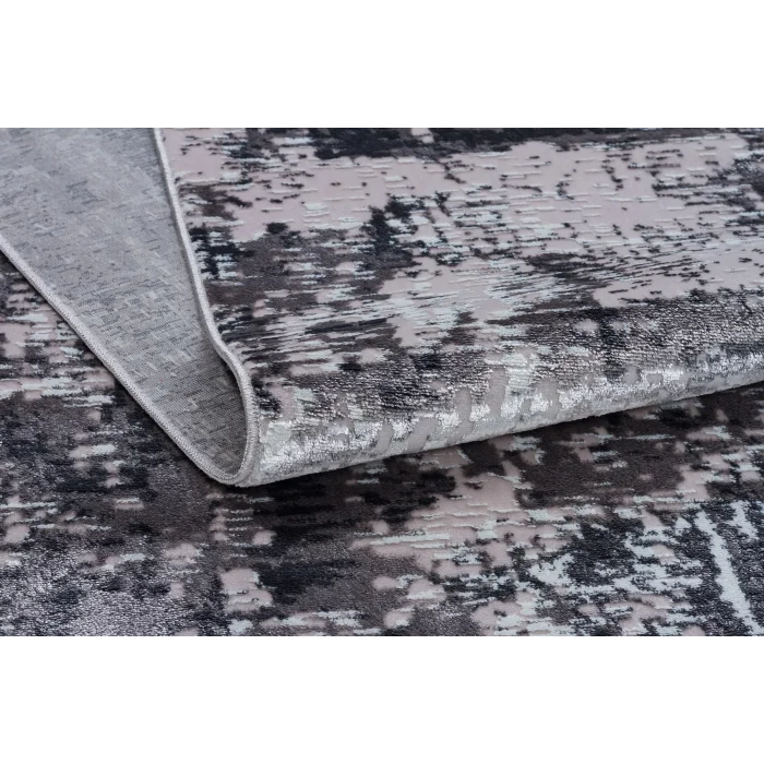 Allegro 1023 Gri Dekoratif Modern Kaymaz Tabanlı Makine Halısı ✄