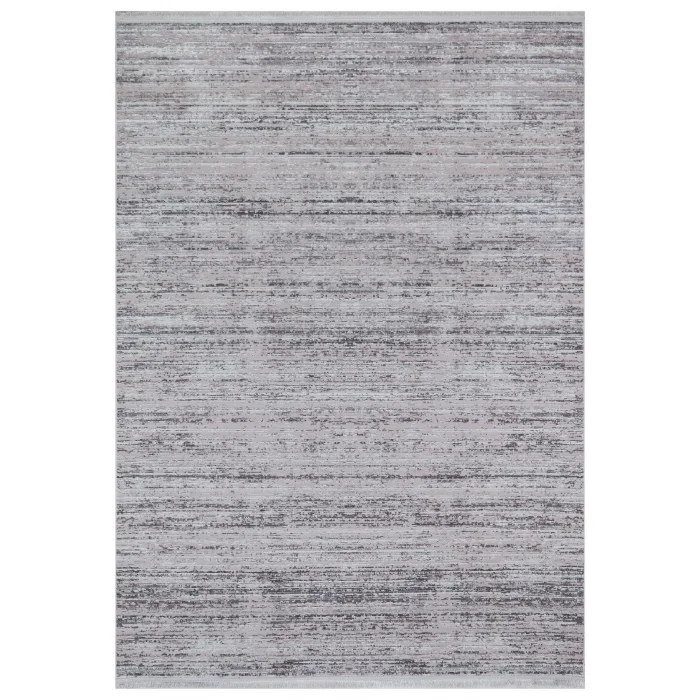 Allegro 1061 Açık Gri Dekoratif Modern Kaymaz Tabanlı Makine Halısı ✄